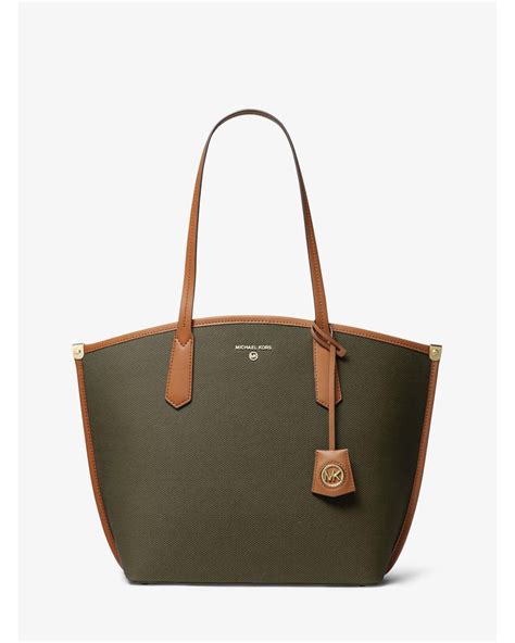 michael kors canvas tote|michael kors jane large tote.